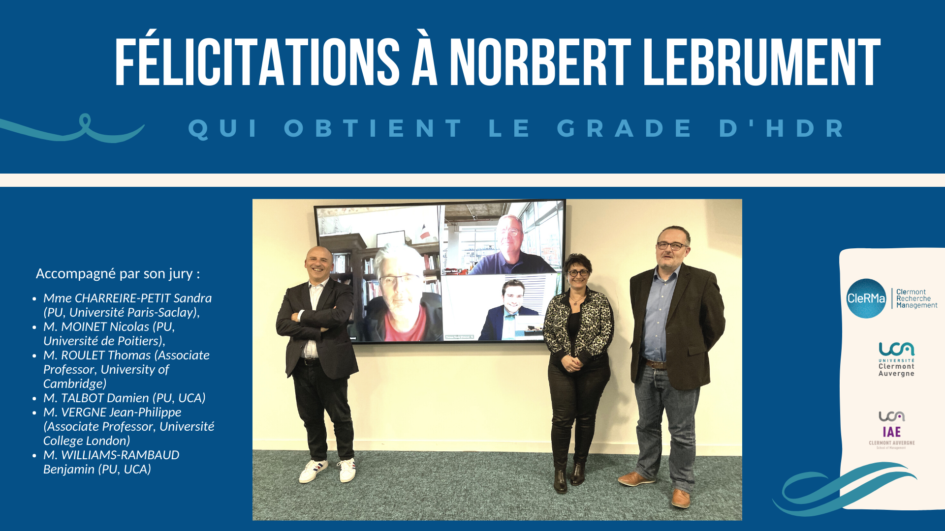 Félicitations Norbert